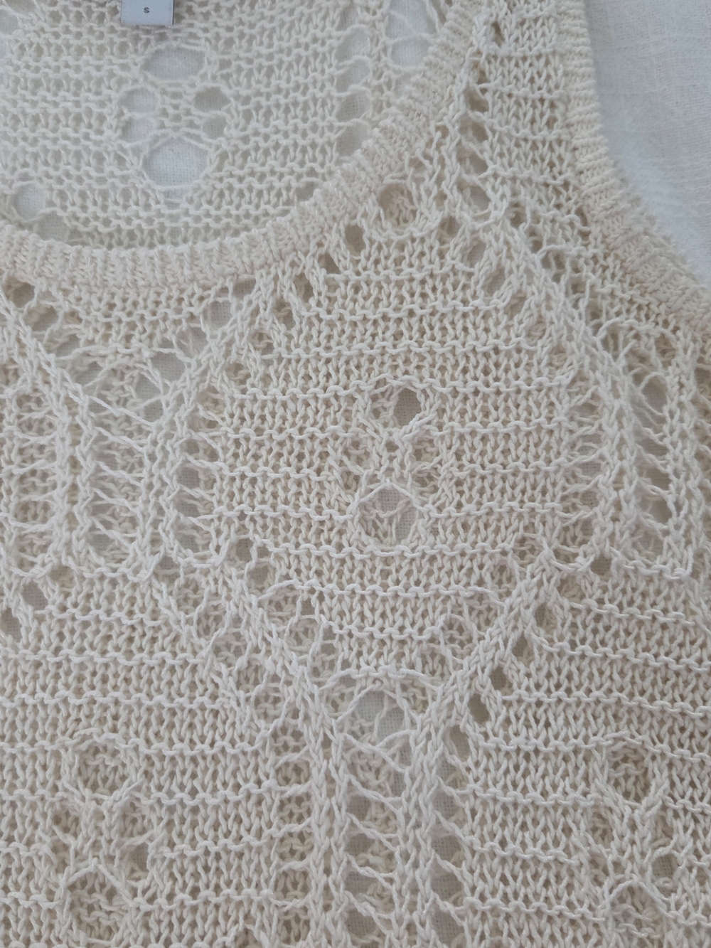 Gap, Womens Cream Crochet Knit Sleeveless Top, Size S - Picture 3 of 7